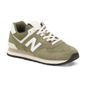 NEW BALANCE Unisex Suede Lifestyle Running Sneakers Dark Olive